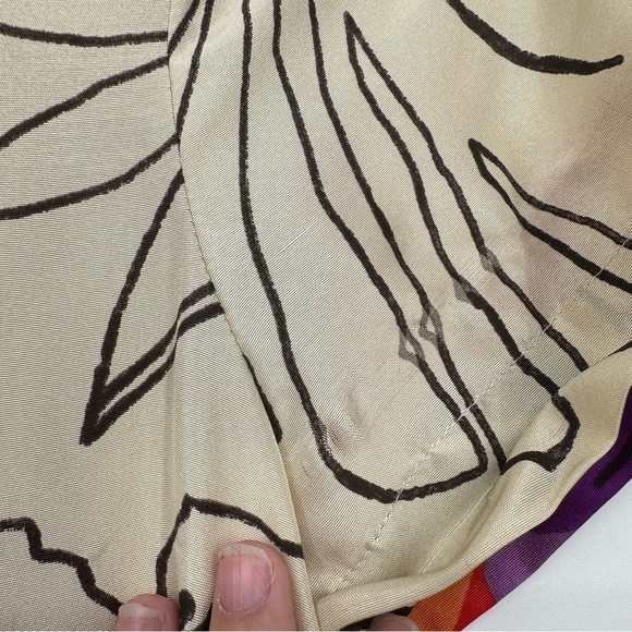 Kate Spade Y2K Shift Dress Botanical Floral Print 100% Silk Size 2 - Picture 3 of 6